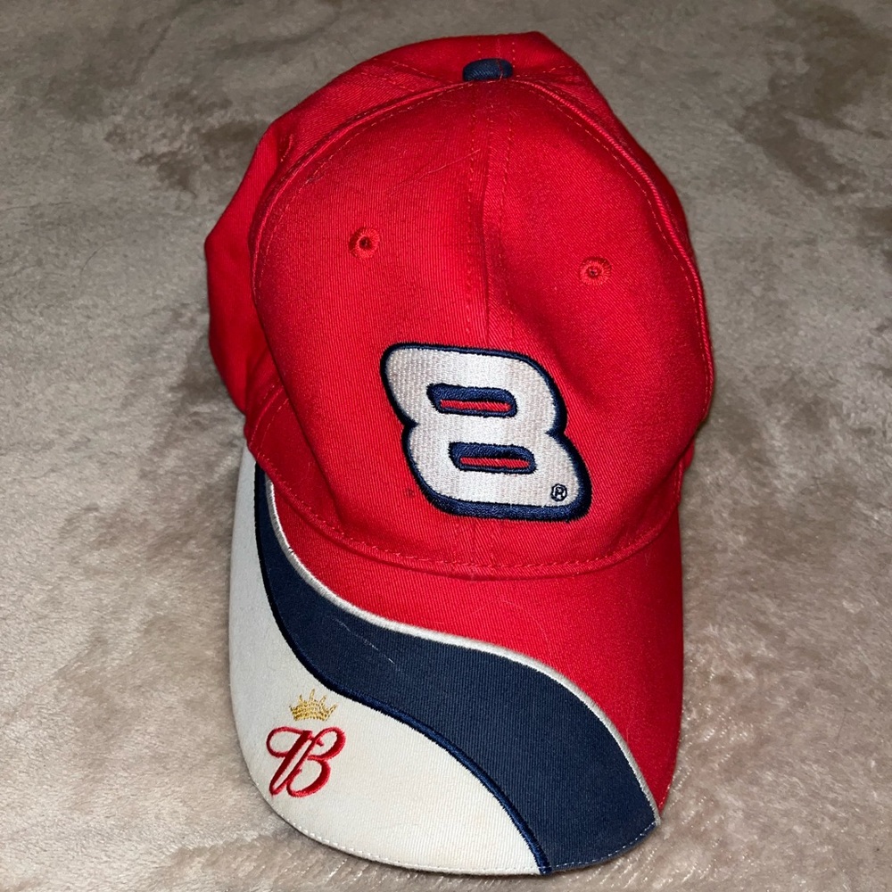 Dale Earnhardt‎ Jr 8 Budweiser NASCAR Hat Red Winners Circle Vintage Racing Cap
